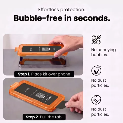 iPhone 17 Pro Max / 18 Pro Max fekete Tech-Protect Quick Set+ edzett �-5906302341207 9 kép