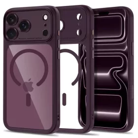 Apple iPhone 17 Pro Max / 18 Pro Max sötét cseresznye és átlátsz�-5906302342013 1 kép
