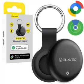   Blavec Tracker GPS Tag BTG-02 Bluetooth nyomkövető kulcstartóval, fekete (BTBTG02-B)