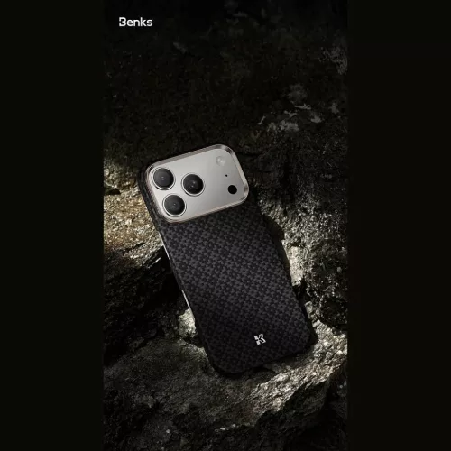  iPhone 18 Pro Max/17 Pro Max fekete Benks ArmorGrid Kevlar 600D mágn-6948005930325 5 kép