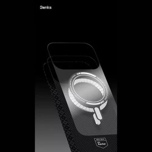  iPhone 18 Pro Max/17 Pro Max fekete Benks ArmorGrid Kevlar 600D mágn-6948005930325 9 kép