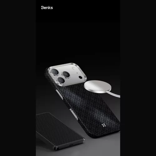 iPhone 18 Pro Max/17 Pro Max fekete Benks ArmorGrid Kevlar 600D mágn-6948005930325 10 kép