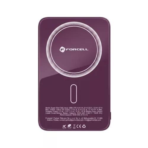 MagSafe-kompatibilis Forcell F-Energy SuperSlim F5K8 gyorstöltő kül-5903396480928 2 kép