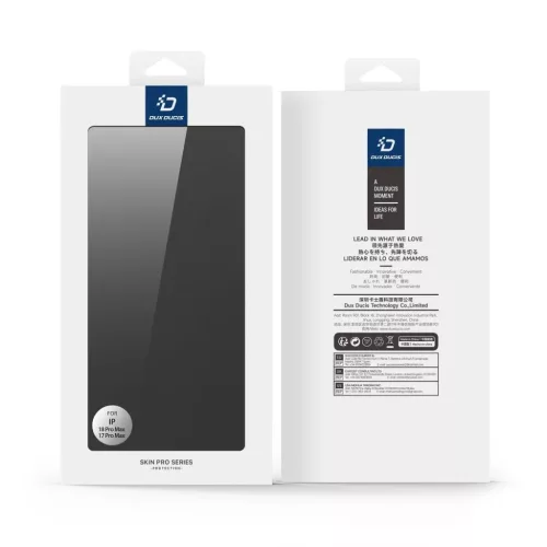  Apple iPhone 18 Pro Max / 17 Pro Max fekete DUX DUCIS Skin Pro flip t-6980053732582 4 kép