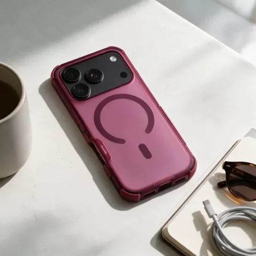  Apple iPhone 18 Pro / 17 Pro sötét cseresznye Forcell F-Protect Bum-5903396484988 7 kép