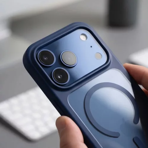 iPhone 17 Pro Max / 18 Pro Max sötétkék/átlátszó Tech-Protect Ma-5906302326341 6 kép
