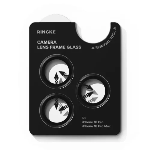 iPhone 18 Pro / 18 Pro Max fekete Ringke kamera keretvédő 2 darabos -8800380462489 4 kép