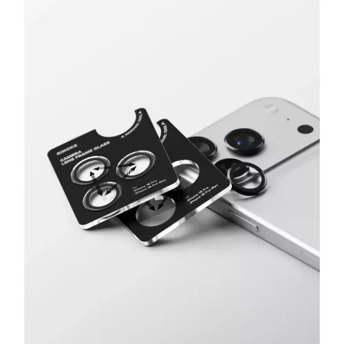 iPhone 18 Pro / 18 Pro Max fekete Ringke kamera keretvédő 2 darabos -8800380462489 5 kép