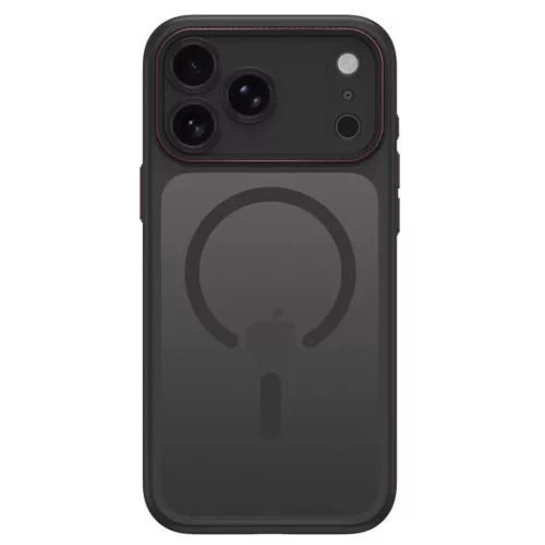 iPhone 17 Pro / 18 Pro matt fekete/piros Tech-Protect MagCam MagSafe t-5906302341252 3 kép