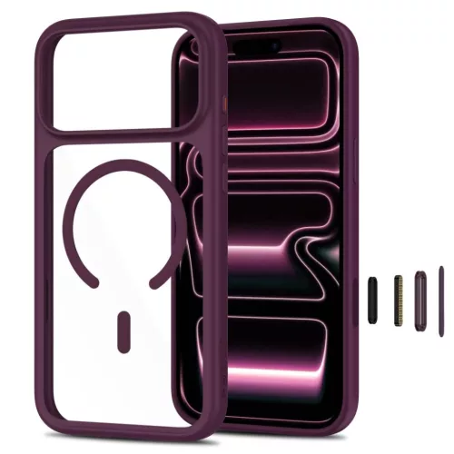  iPhone 17 Pro / 18 Pro sötét cseresznye/átlátszó Tech-Protect Ma-5906302341603 2 kép