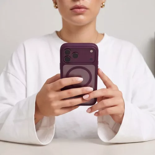  iPhone 17 Pro / 18 Pro sötét cseresznye/átlátszó Tech-Protect Ma-5906302341603 10 kép
