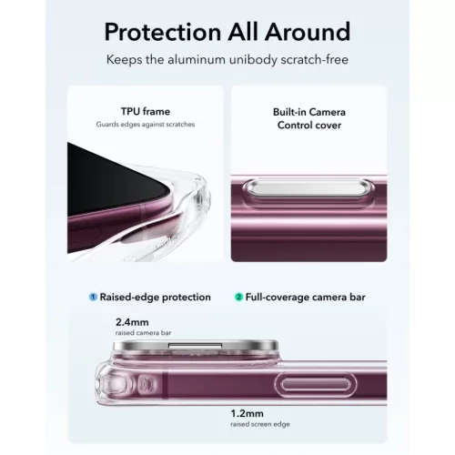 iPhone 17 Pro / 18 Pro Átlátszó ESR Classic Hybrid Kickstand MagSaf-4894240303146 5 kép