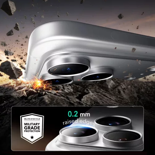 Apple iPhone 18 Pro Ezüst ESR Armorite Pro kameravédő üvegfólia-4894240306314 5 kép