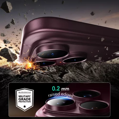 iPhone 18 Pro mély bordó ESR Armorite Pro kameravédő üvegfólia-4894240306383 7 kép
