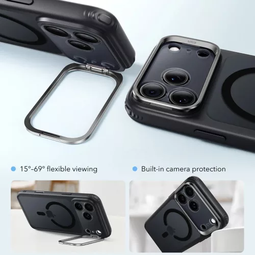 iPhone 18 Pro / iPhone 17 Pro matt fekete ESR Classic Hybrid HaloLock -4894240303450 4 kép