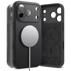    Apple iPhone 18 Pro fekete Ringke Silicone Magnetic MagSafe tok