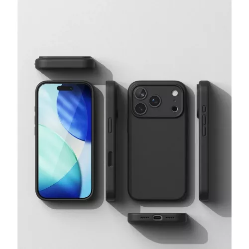  Apple iPhone 18 Pro fekete Ringke Silicone Magnetic MagSafe tok-8800380463059 6 kép