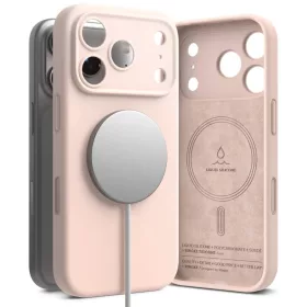  iPhone 18 Pro homokrózsaszín Ringke Silicone Magnetic MagSafe szili-8800380463080 1 kép