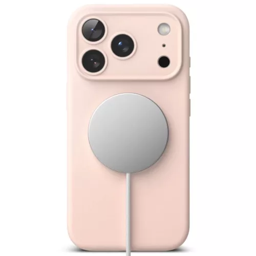  iPhone 18 Pro homokrózsaszín Ringke Silicone Magnetic MagSafe szili-8800380463080 4 kép