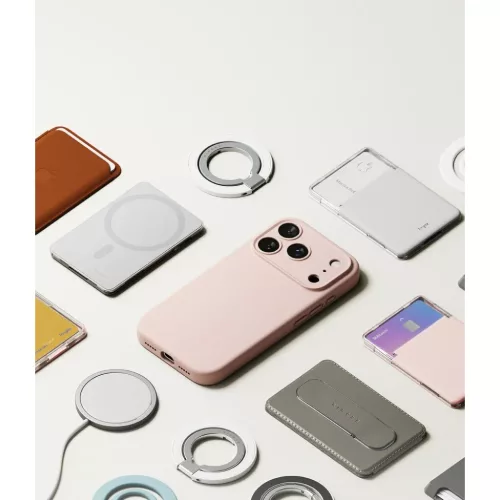  iPhone 18 Pro homokrózsaszín Ringke Silicone Magnetic MagSafe szili-8800380463080 8 kép