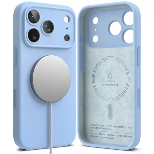  iPhone 18 Pro világoskék Ringke szilikon mágneses MagSafe tok-8800380463141 2 kép