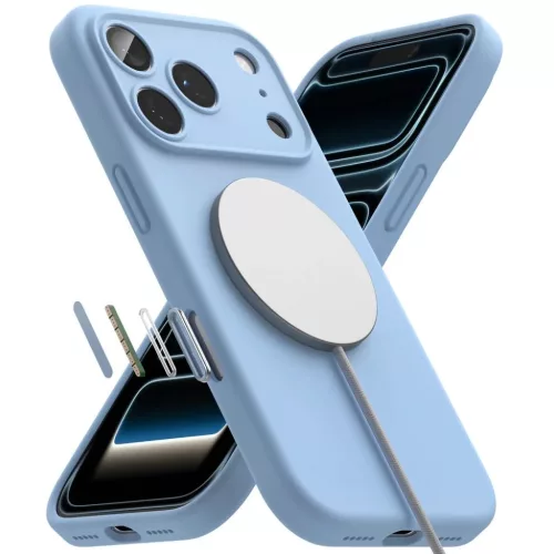  iPhone 18 Pro világoskék Ringke szilikon mágneses MagSafe tok-8800380463141 5 kép