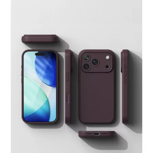  iPhone 18 Pro sötét cseresznye Ringke Silicone Magnetic MagSafe tok-8800380463172 6 kép