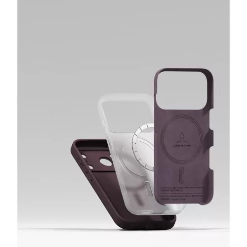  iPhone 18 Pro sötét cseresznye Ringke Silicone Magnetic MagSafe tok-8800380463172 7 kép