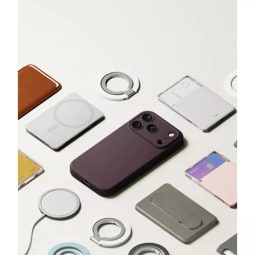  iPhone 18 Pro sötét cseresznye Ringke Silicone Magnetic MagSafe tok-8800380463172 9 kép