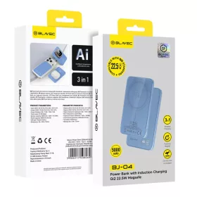 Blavec BJ-04 Ultra Slim 5000 mAh mágneses MagSafe 3 az 1-ben külső -5900217508069 2 kép