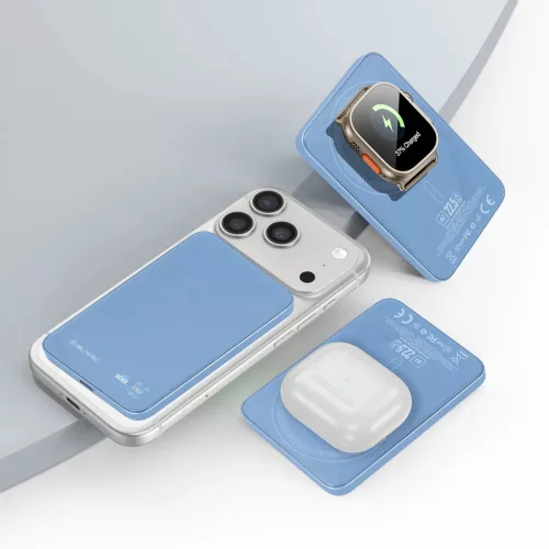 Blavec BJ-04 Ultra Slim 5000 mAh mágneses MagSafe 3 az 1-ben külső -5900217508069 3 kép