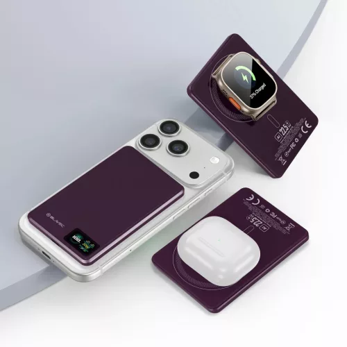 Blavec BJ-03 Ultra Slim 5000 mAh mágneses MagSafe 3 az 1-ben külső -5900217508090 3 kép