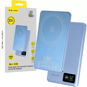 Blavec BJ-03 5000mAh mágneses vezeték nélküli powerbank, világosk-5900217508106 1 kép