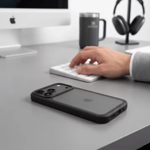  Apple iPhone 17 Pro / 18 Pro matt fekete Tech-Protect Magmat CC tok-5906302326259 5 kép