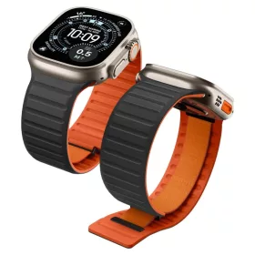 Spigen Athlex Air M szilikon óraszíj Apple Watchhoz, fekete/narancss-8800337246674 1 kép