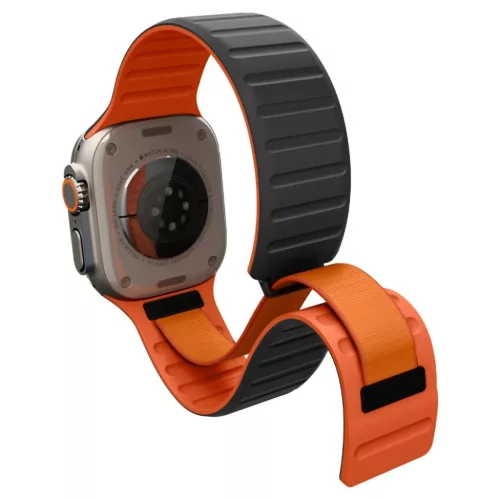 Spigen Athlex Air M szilikon óraszíj Apple Watchhoz, fekete/narancss-8800337246674 4 kép