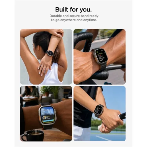 Spigen Athlex Air M szilikon óraszíj Apple Watchhoz, fekete/narancss-8800337246674 8 kép