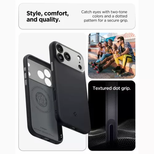 iPhone 17 Pro Max / 18 Pro Max fekete szezám Spigen Nano Pop mágnese-8800337252682 7 kép