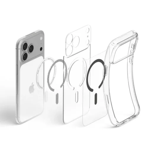 iPhone 17 Pro Max / 18 Pro Max Átlátszó / Grafit Spigen Ultra Hybri-8800337252453 6 kép