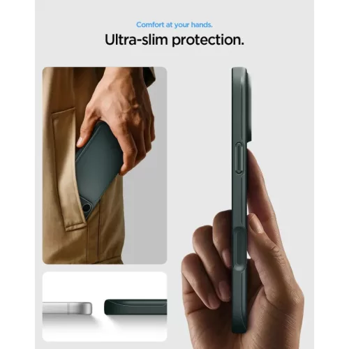 iPhone 17 Pro Max / 18 Pro Max mélységzöld Spigen Thin Fit MagSafe -8800337252323 7 kép