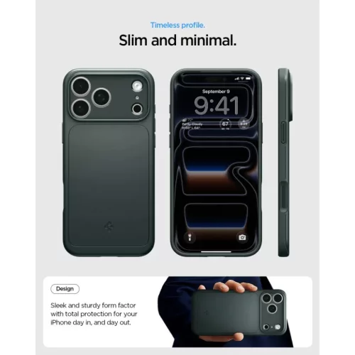 iPhone 17 Pro Max / 18 Pro Max mélységzöld Spigen Thin Fit MagSafe -8800337252323 8 kép