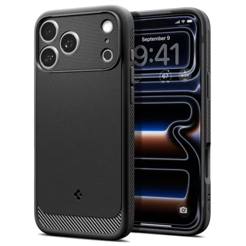 iPhone 17 Pro Max / 18 Pro Max matt fekete Spigen Rugged Armor Mag Mag-8800337252354 2 kép