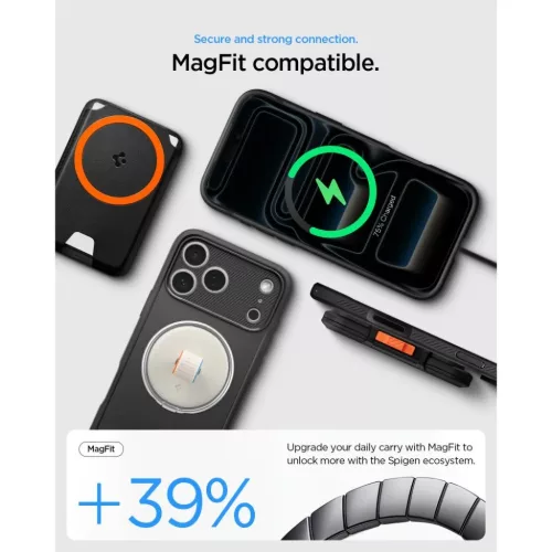 iPhone 17 Pro Max / 18 Pro Max matt fekete Spigen Rugged Armor Mag Mag-8800337252354 5 kép