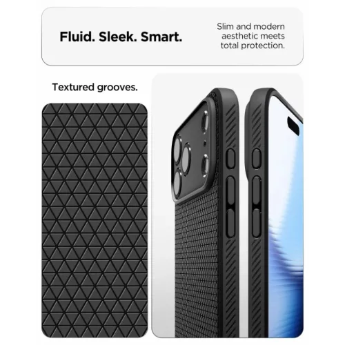 Apple iPhone 17 Pro Max / 18 Pro Max matt fekete Spigen Liquid Air tok-8800337252378 6 kép