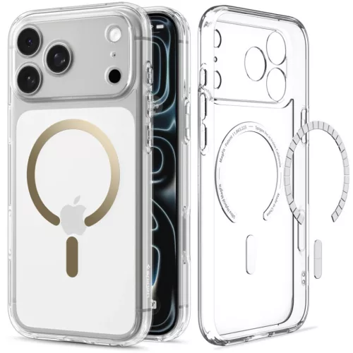 iPhone 17 Pro Max / 18 Pro Max átlátszó / arany Spigen Ultra Hybrid-8800337252460 2 kép
