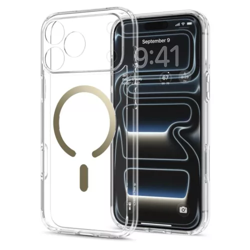 iPhone 17 Pro Max / 18 Pro Max átlátszó / arany Spigen Ultra Hybrid-8800337252460 3 kép