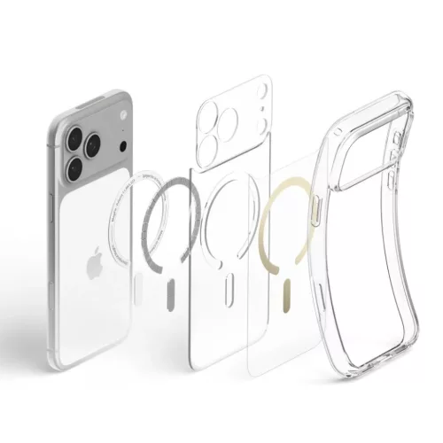 iPhone 17 Pro Max / 18 Pro Max átlátszó / arany Spigen Ultra Hybrid-8800337252460 6 kép