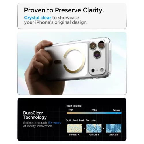iPhone 17 Pro Max / 18 Pro Max átlátszó / arany Spigen Ultra Hybrid-8800337252460 7 kép