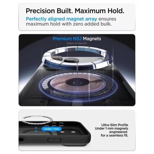 Apple iPhone 17 Pro Max / 18 Pro Max fagyos fekete Spigen Ultra Hybrid-8800337252491 9 kép
