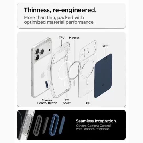 iPhone 17 Pro Max / 18 Pro Max matt kék Spigen Ultra Hybrid T MagSafe-8800337252613 9 kép